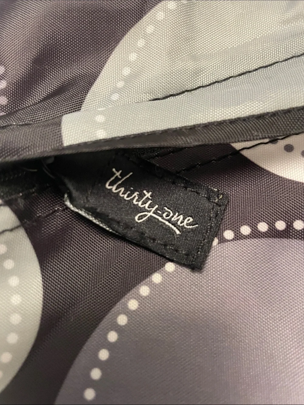 Thirty-One CINCH SAC SACK Drawstring Backpack Dot Pattern SPORTS STAR Embroider